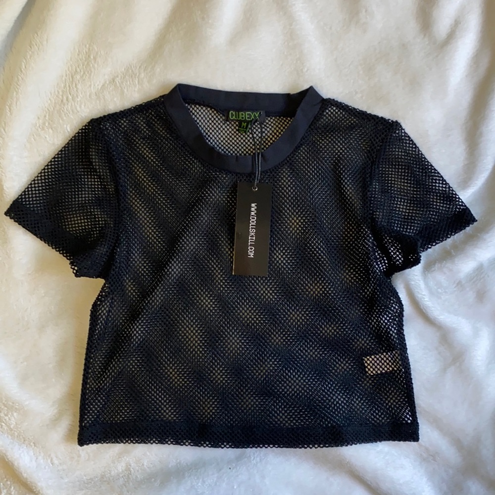 Dolls Kill Fishnet Crop Top 🖤